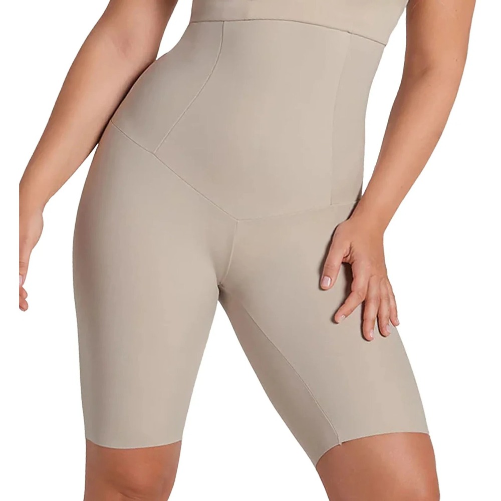 Leonisa 012940 Extra High Waisted Sculpting Shaper Shorts Black Size XL NEW